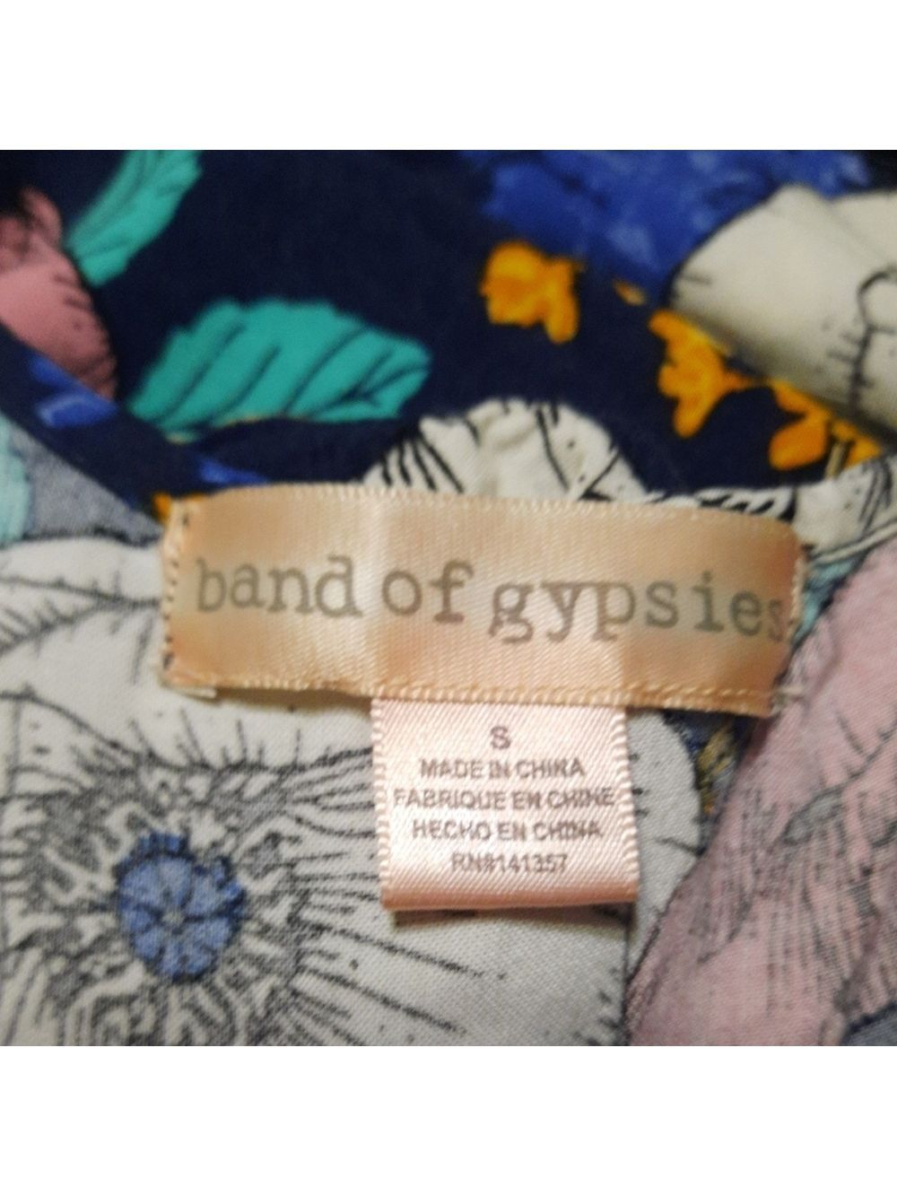 Band of Gypsies Floral Jumpsuit Size Small - Picture 4 of 5